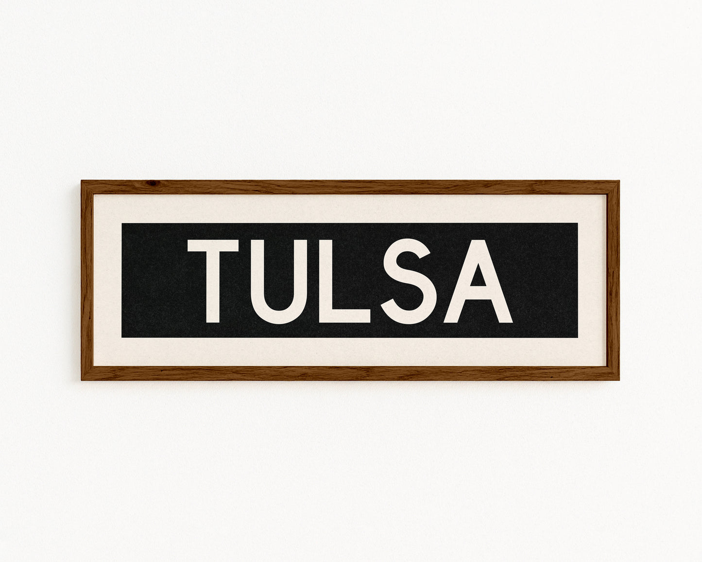 Framed Tulsa Oklahoma Bus Scroll