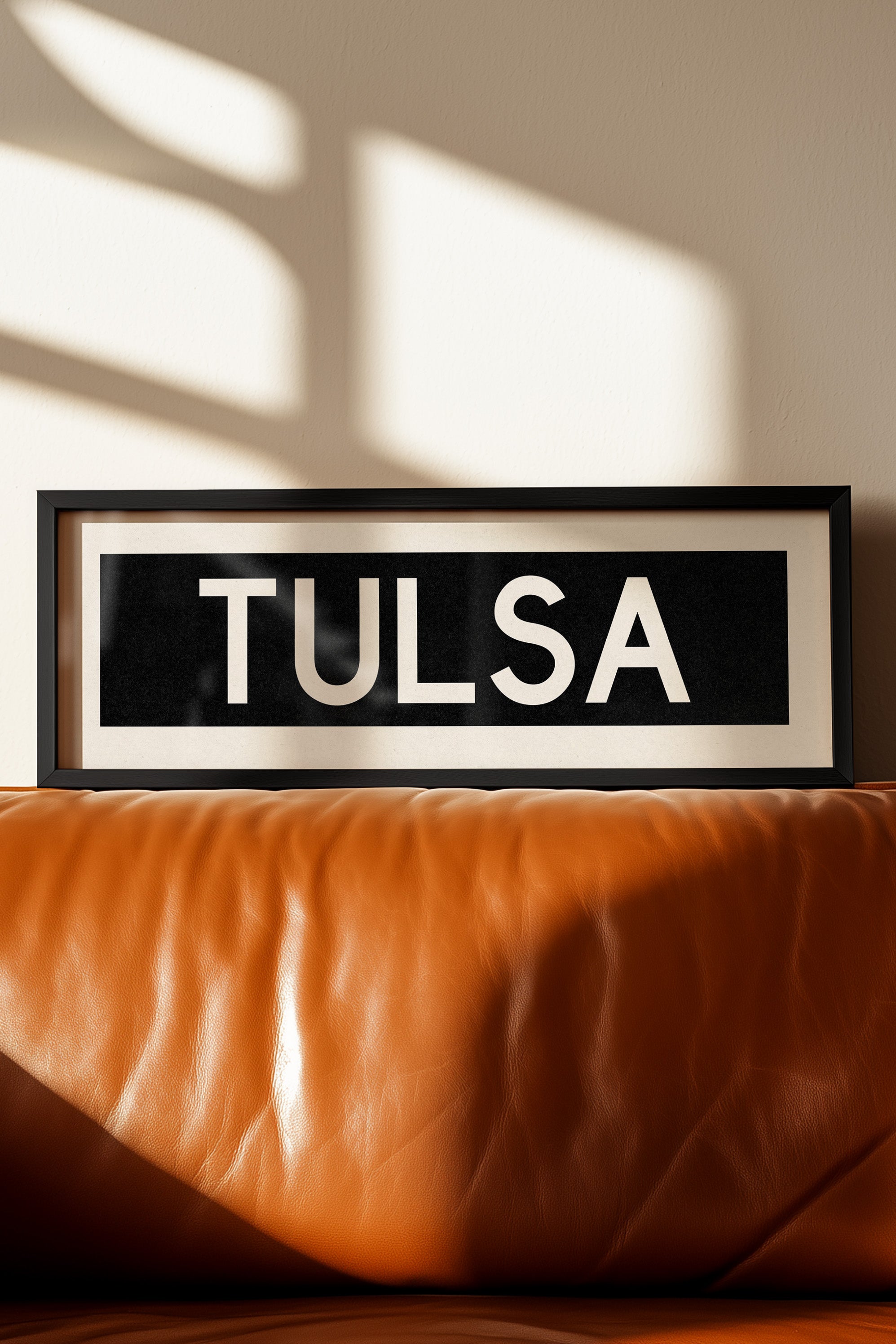 Framed Tulsa Oklahoma Bus Scroll - Tejas Country Club