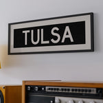 Framed Tulsa Oklahoma Bus Scroll - Tejas Country Club