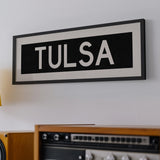 Framed Tulsa Oklahoma Bus Scroll - Tejas Country Club