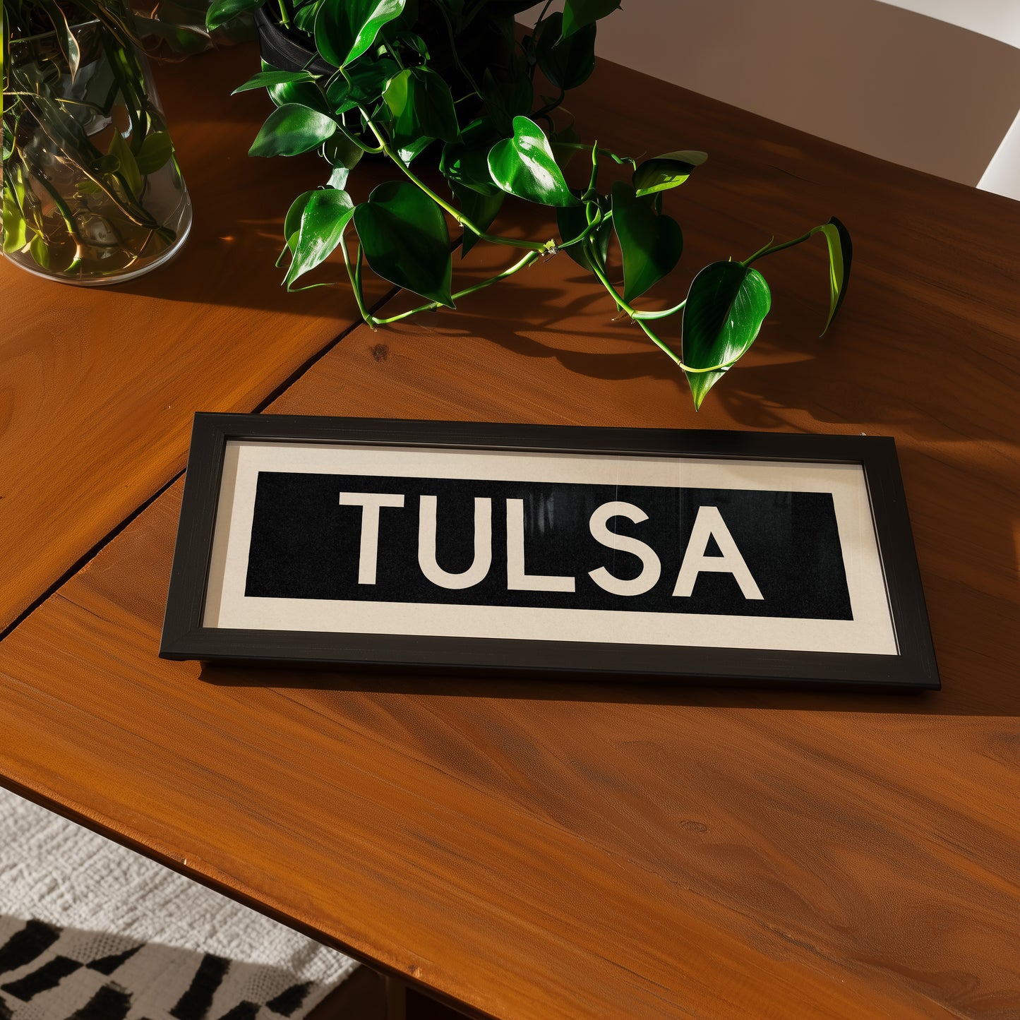Framed Tulsa Oklahoma Bus Scroll