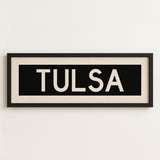 Framed Tulsa Oklahoma Bus Scroll