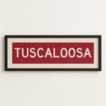 Framed Tuscaloosa Crimson Bus Scroll - Tejas Country Club