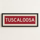 Framed Tuscaloosa Crimson Bus Scroll - Tejas Country Club