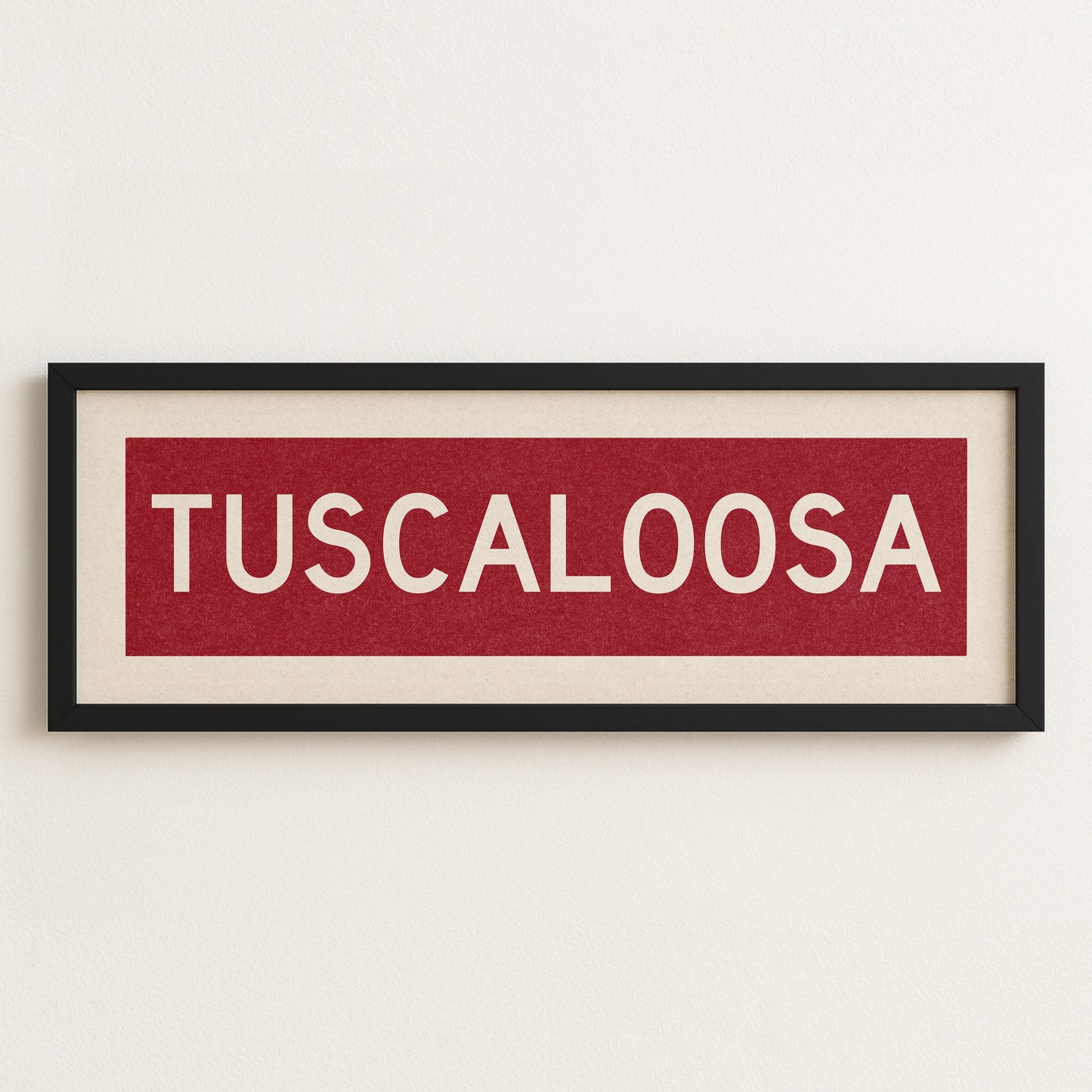 Framed Tuscaloosa Crimson Bus Scroll