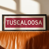 Framed Tuscaloosa Crimson Bus Scroll - Tejas Country Club
