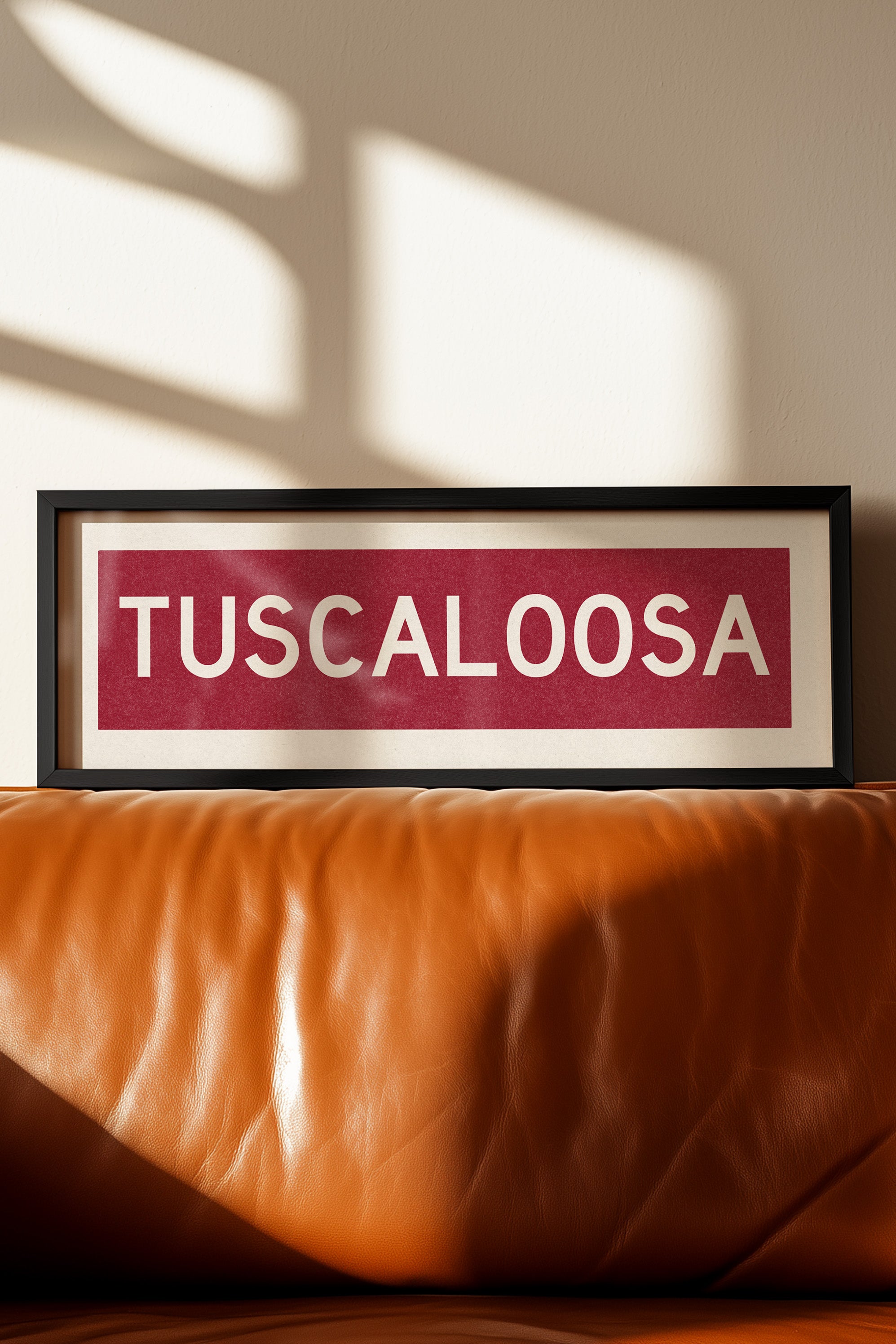 Framed Tuscaloosa Crimson Bus Scroll - Tejas Country Club