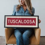 Framed Tuscaloosa Crimson Bus Scroll - Tejas Country Club