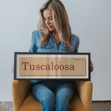 Saturdays in Tuscaloosa, Alabama Vintage Flash Card Framed Print - Tejas Country Club