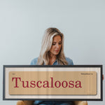 Saturdays in Tuscaloosa, Alabama Vintage Flash Card Framed Print - Tejas Country Club