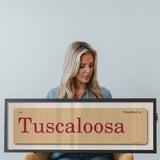 Saturdays in Tuscaloosa, Alabama Vintage Flash Card Framed Print - Tejas Country Club