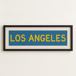 Framed Los Angeles Blue and Gold Bus Scroll - Tejas Country Club