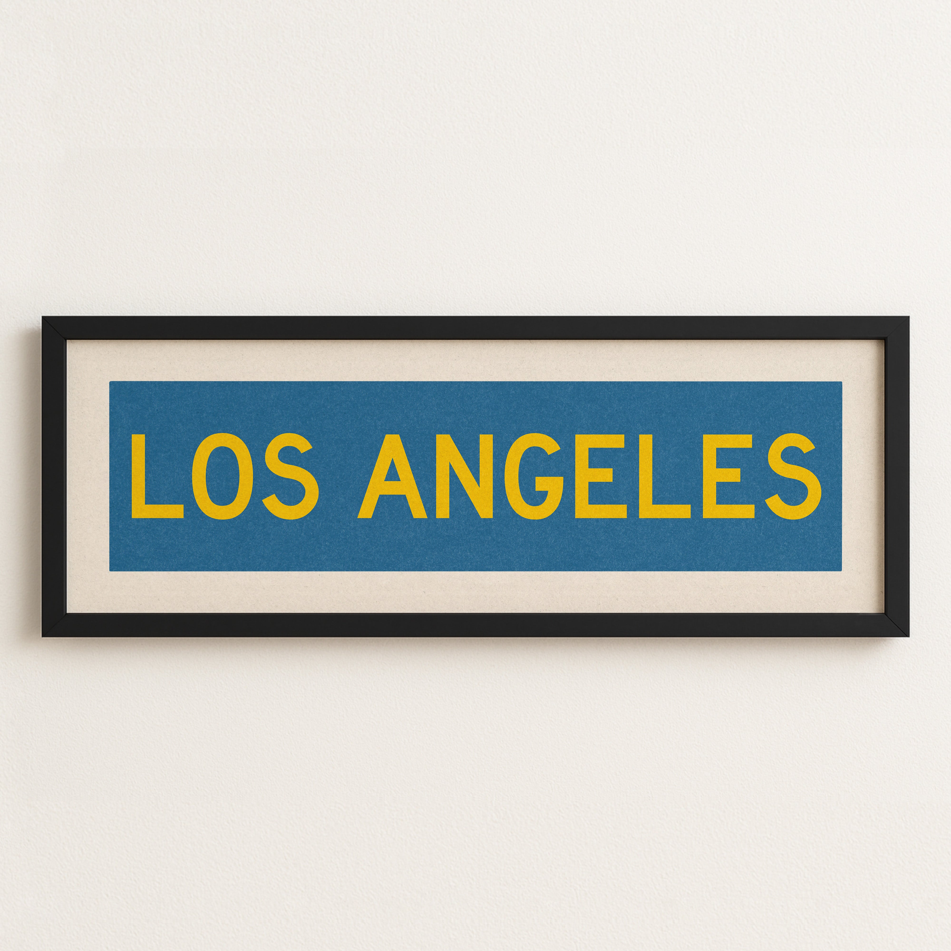 Framed Los Angeles Blue and Gold Bus Scroll - Tejas Country Club