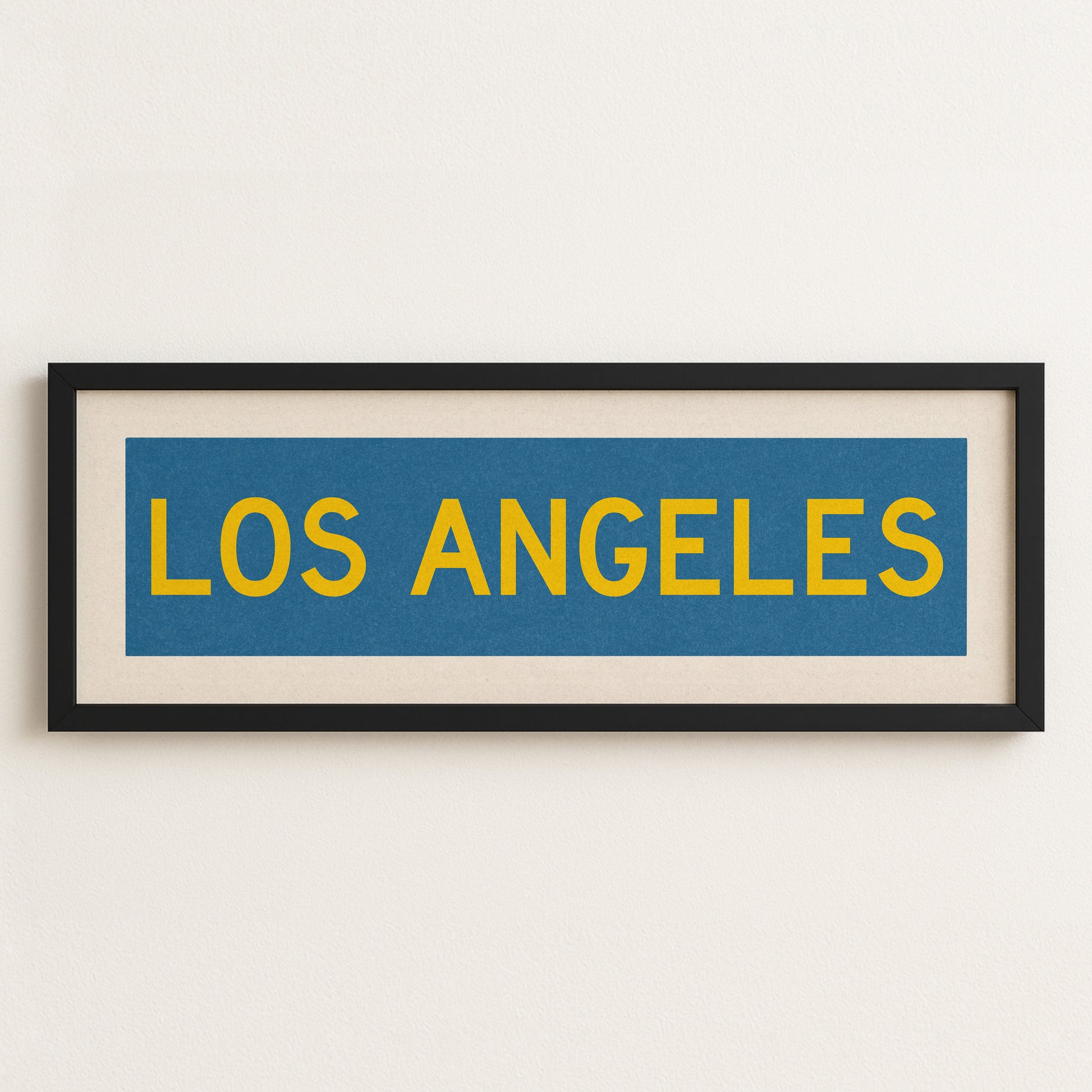 Framed Los Angeles Blue and Gold Bus Scroll - Tejas Country Club