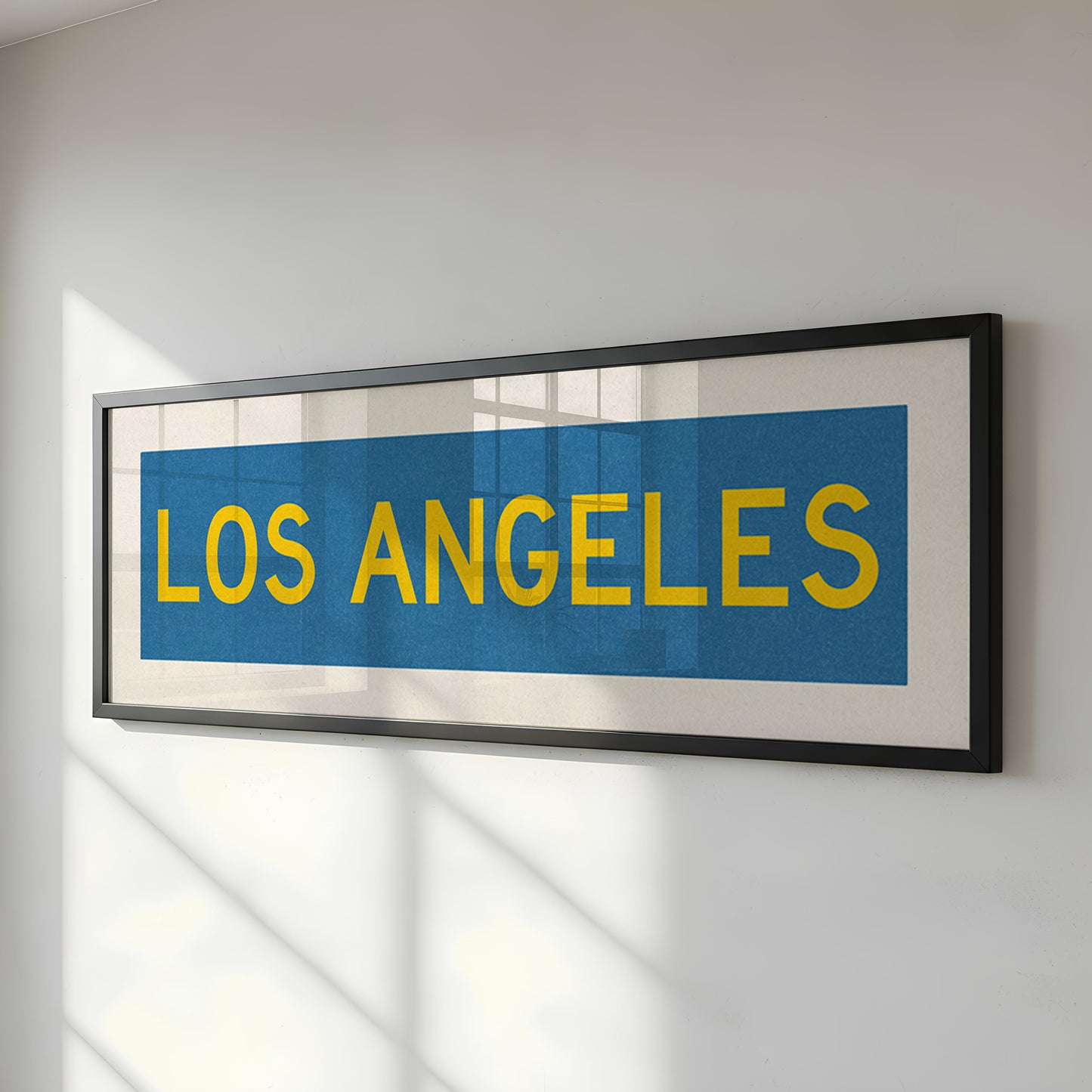 Framed Los Angeles Blue and Gold Bus Scroll
