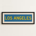 Framed Los Angeles Blue and Gold Bus Scroll - Tejas Country Club
