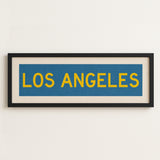Framed Los Angeles Blue and Gold Bus Scroll - Tejas Country Club