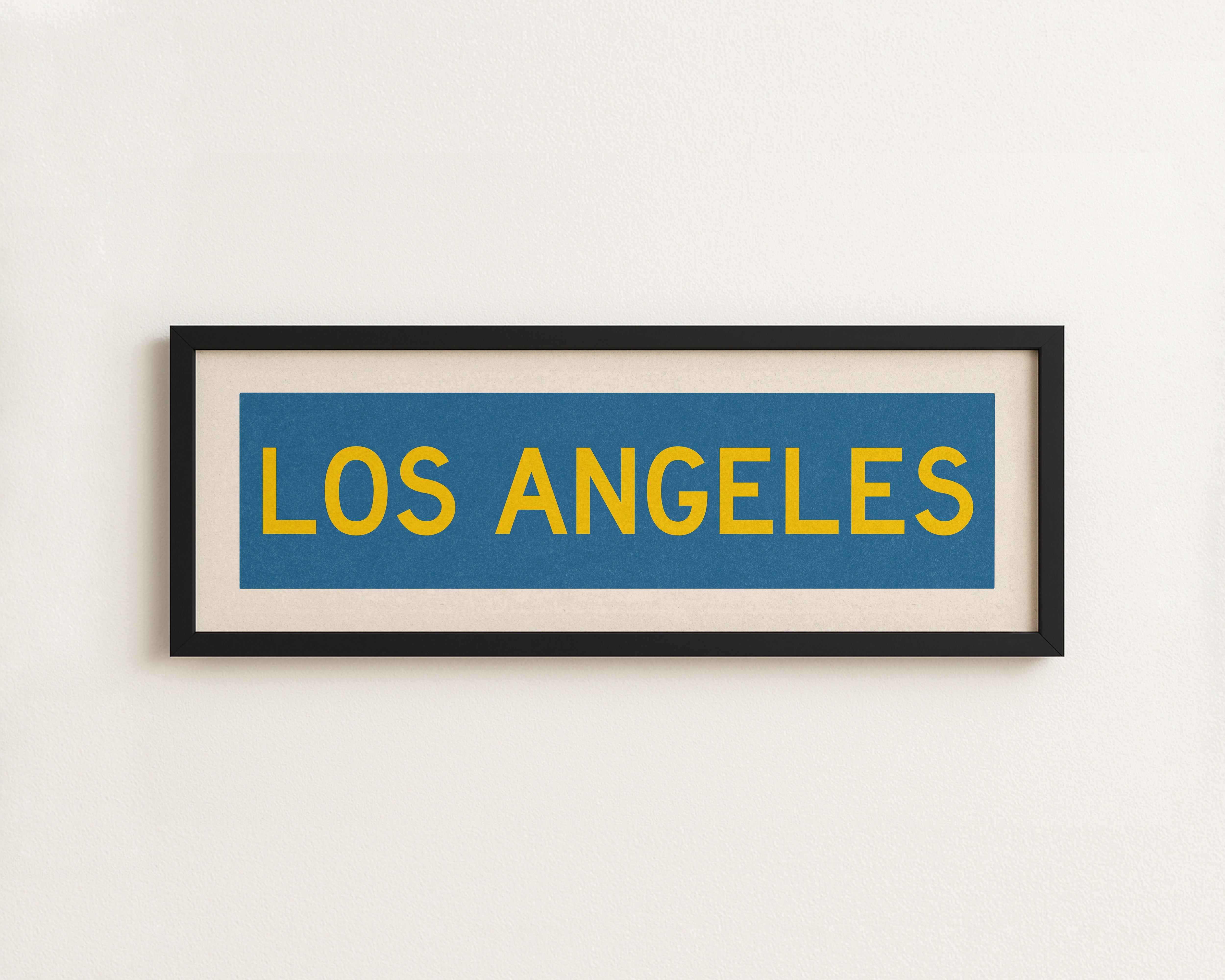 Framed Los Angeles Blue and Gold Bus Scroll - Tejas Country Club