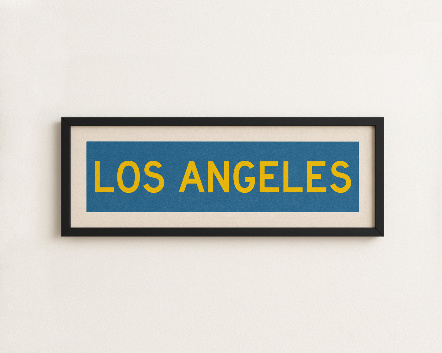 Framed Los Angeles Blue and Gold Bus Scroll