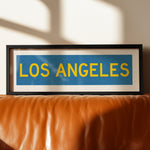 Framed Los Angeles Blue and Gold Bus Scroll - Tejas Country Club