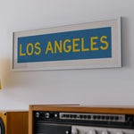 Framed Los Angeles Blue and Gold Bus Scroll - Tejas Country Club