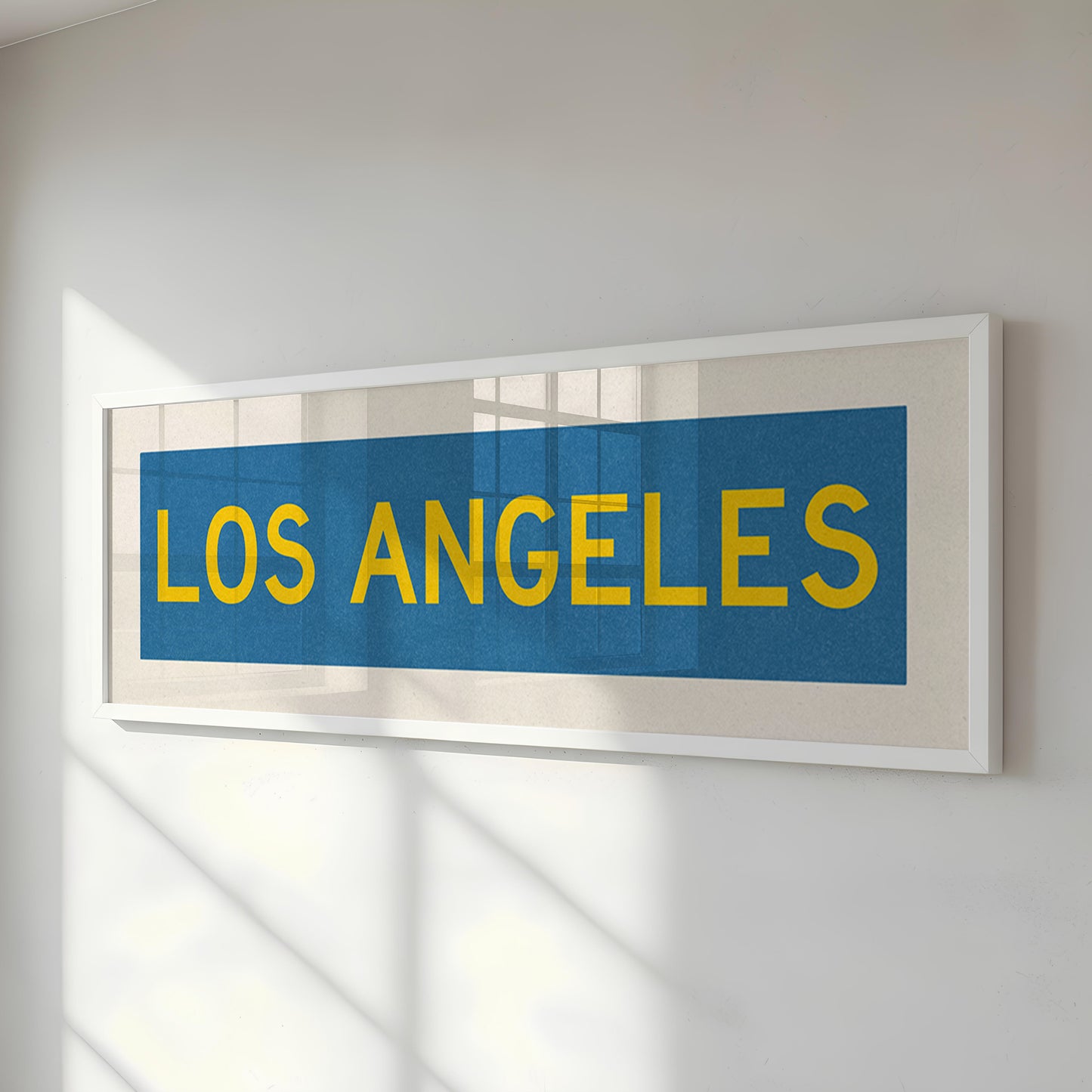Framed Los Angeles Blue and Gold Bus Scroll