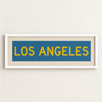 Framed Los Angeles Blue and Gold Bus Scroll - Tejas Country Club