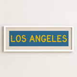 Framed Los Angeles Blue and Gold Bus Scroll - Tejas Country Club