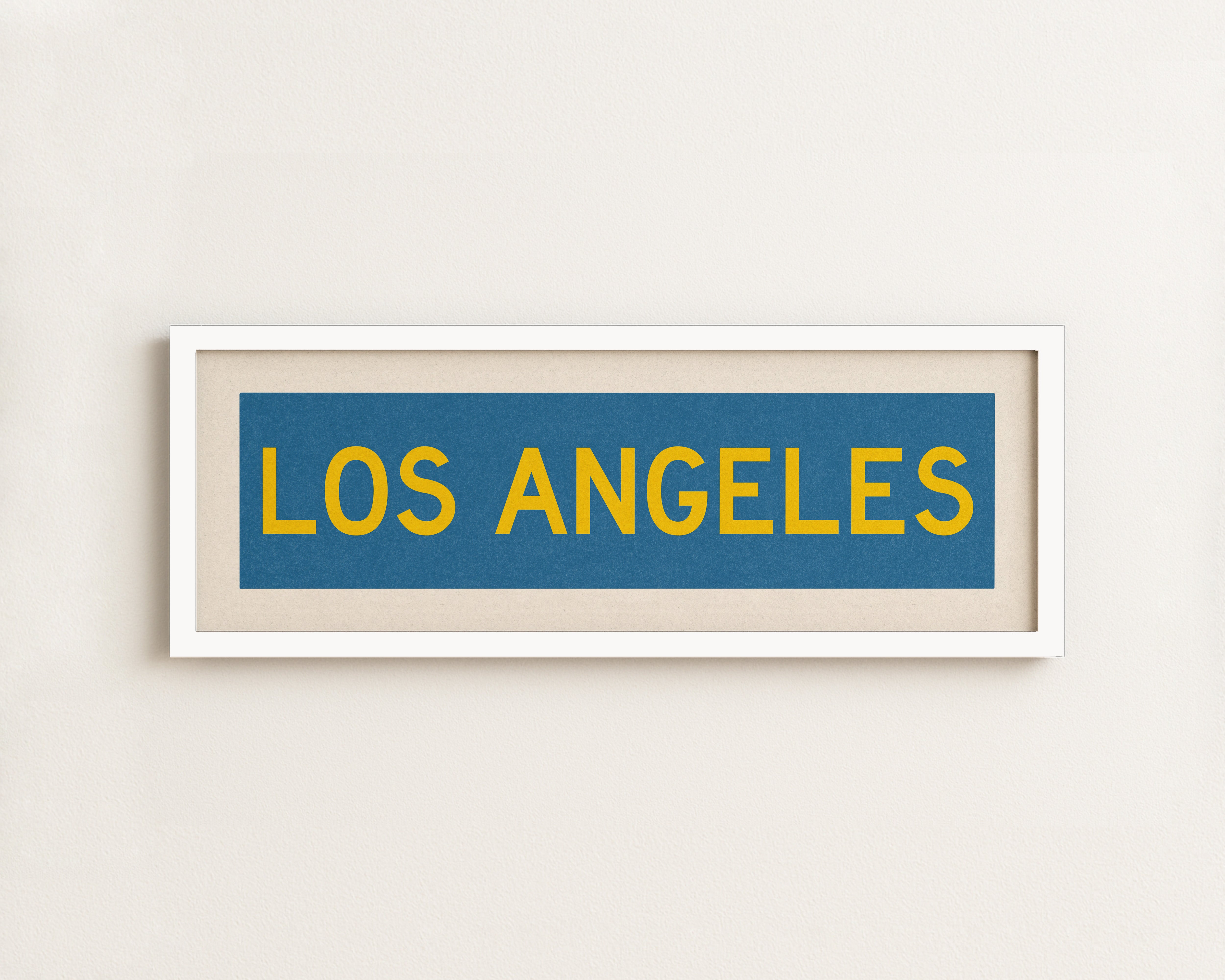 Framed Los Angeles Blue and Gold Bus Scroll - Tejas Country Club