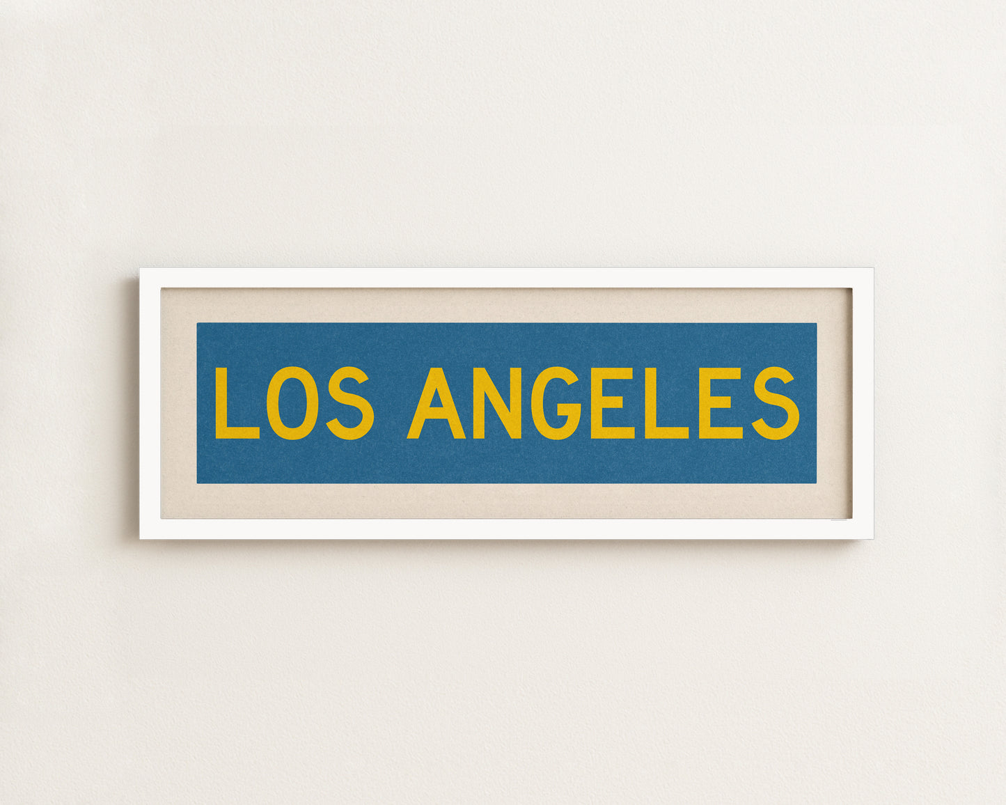 Framed Los Angeles Blue and Gold Bus Scroll