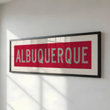 Framed Albuquerque Red and Silver Bus Scroll - Tejas Country Club