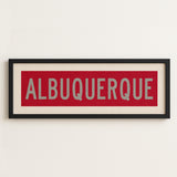 Framed Albuquerque Red and Silver Bus Scroll - Tejas Country Club