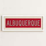 Framed Albuquerque Red and Silver Bus Scroll - Tejas Country Club