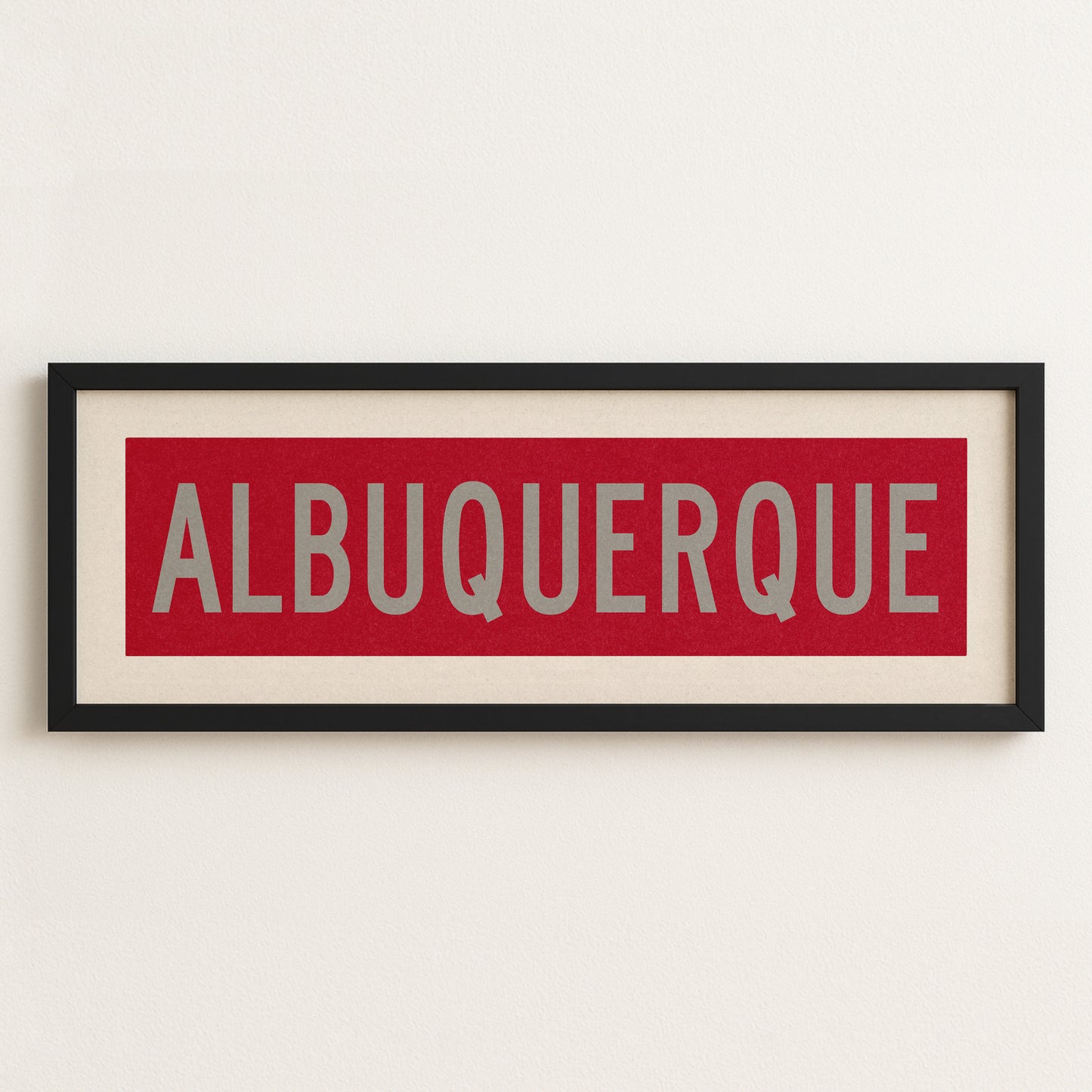 Framed Albuquerque Red and Silver Bus Scroll - Tejas Country Club