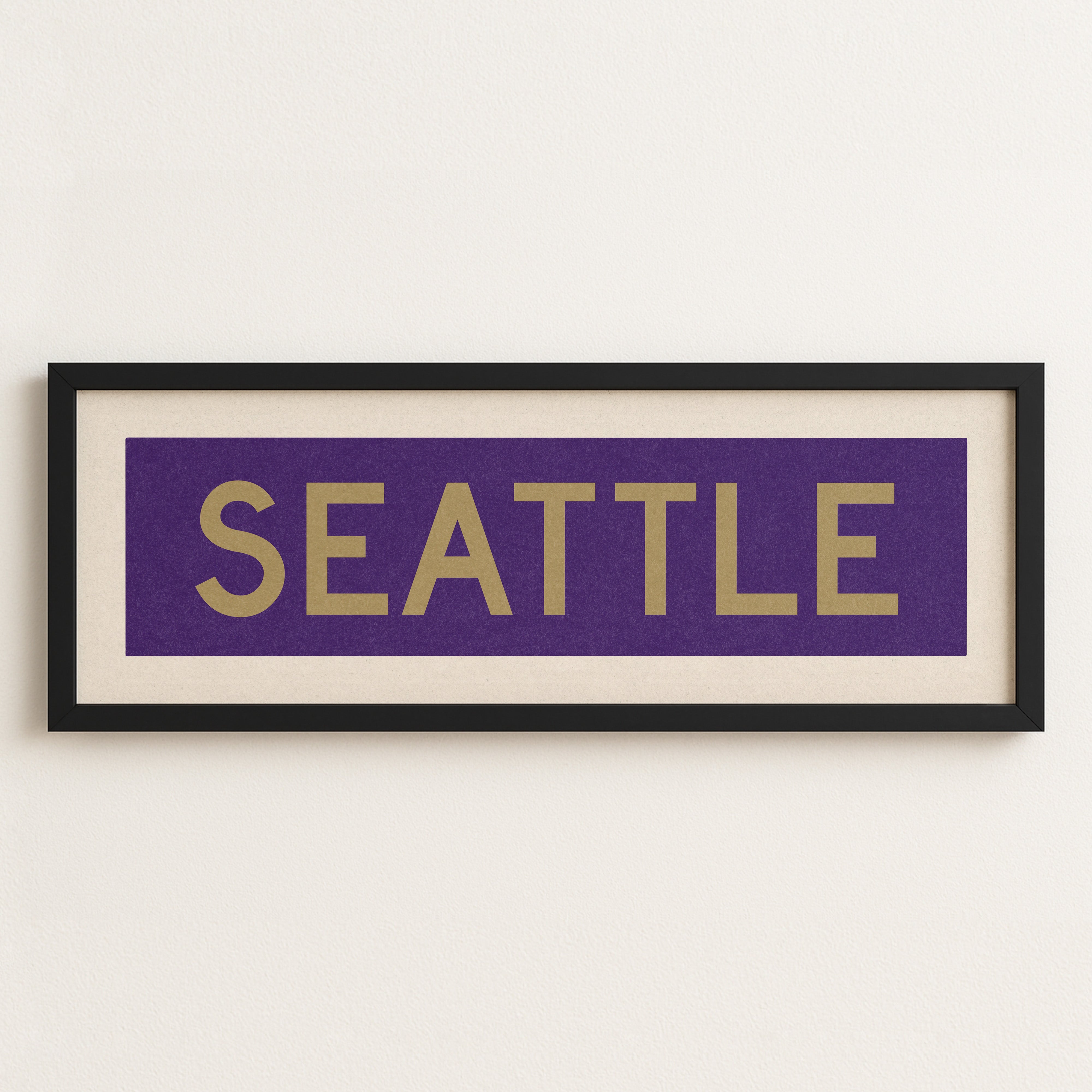 Framed Seattle Purple and Gold Bus Scroll - Tejas Country Club