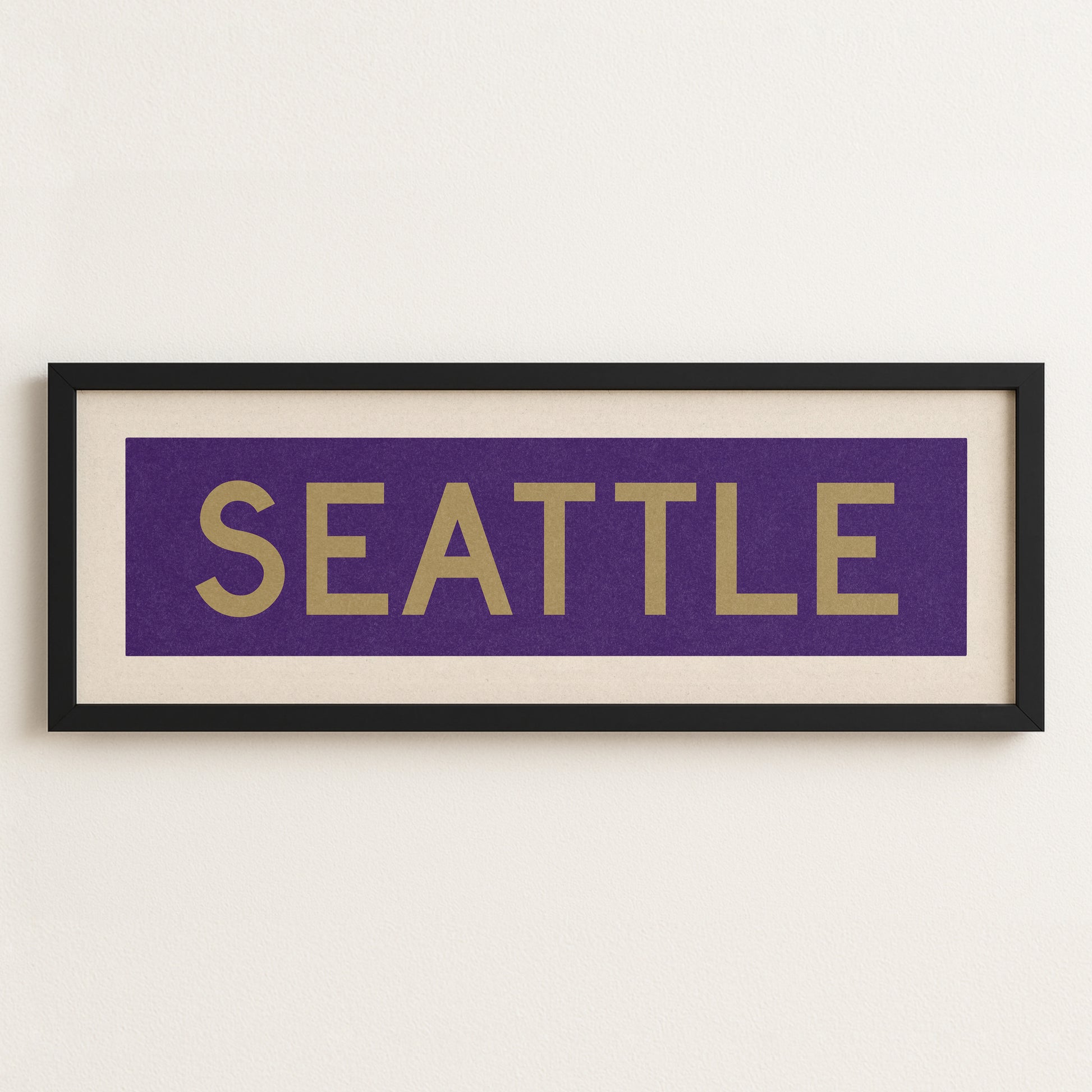 Framed Seattle Purple and Gold Bus Scroll - Tejas Country Club