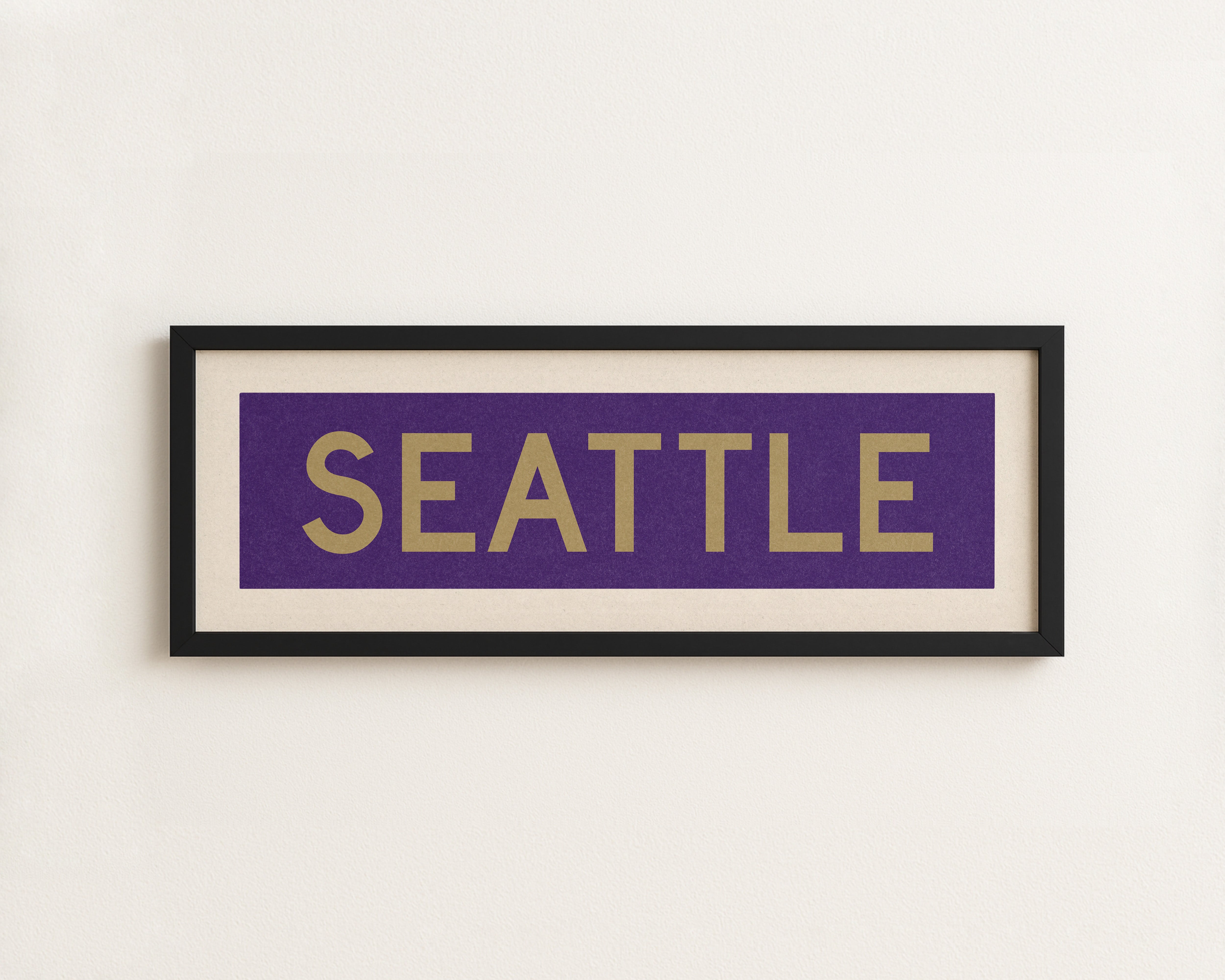 Framed Seattle Purple and Gold Bus Scroll - Tejas Country Club