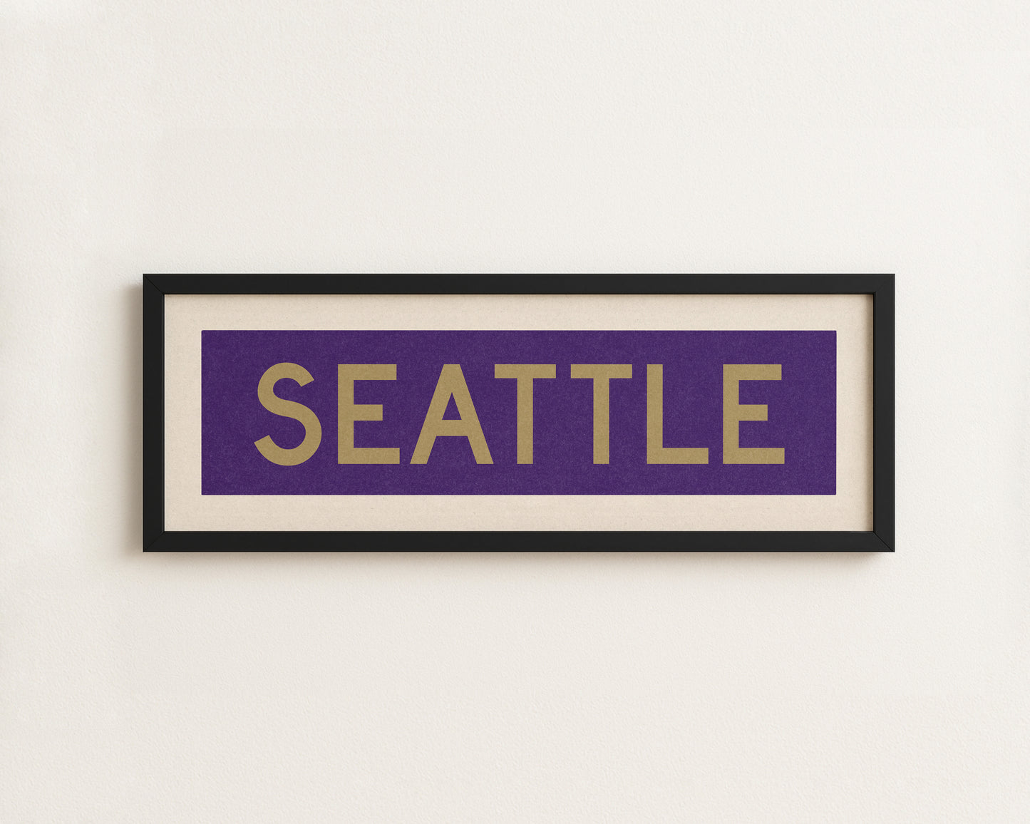 Framed Seattle Purple and Gold Bus Scroll