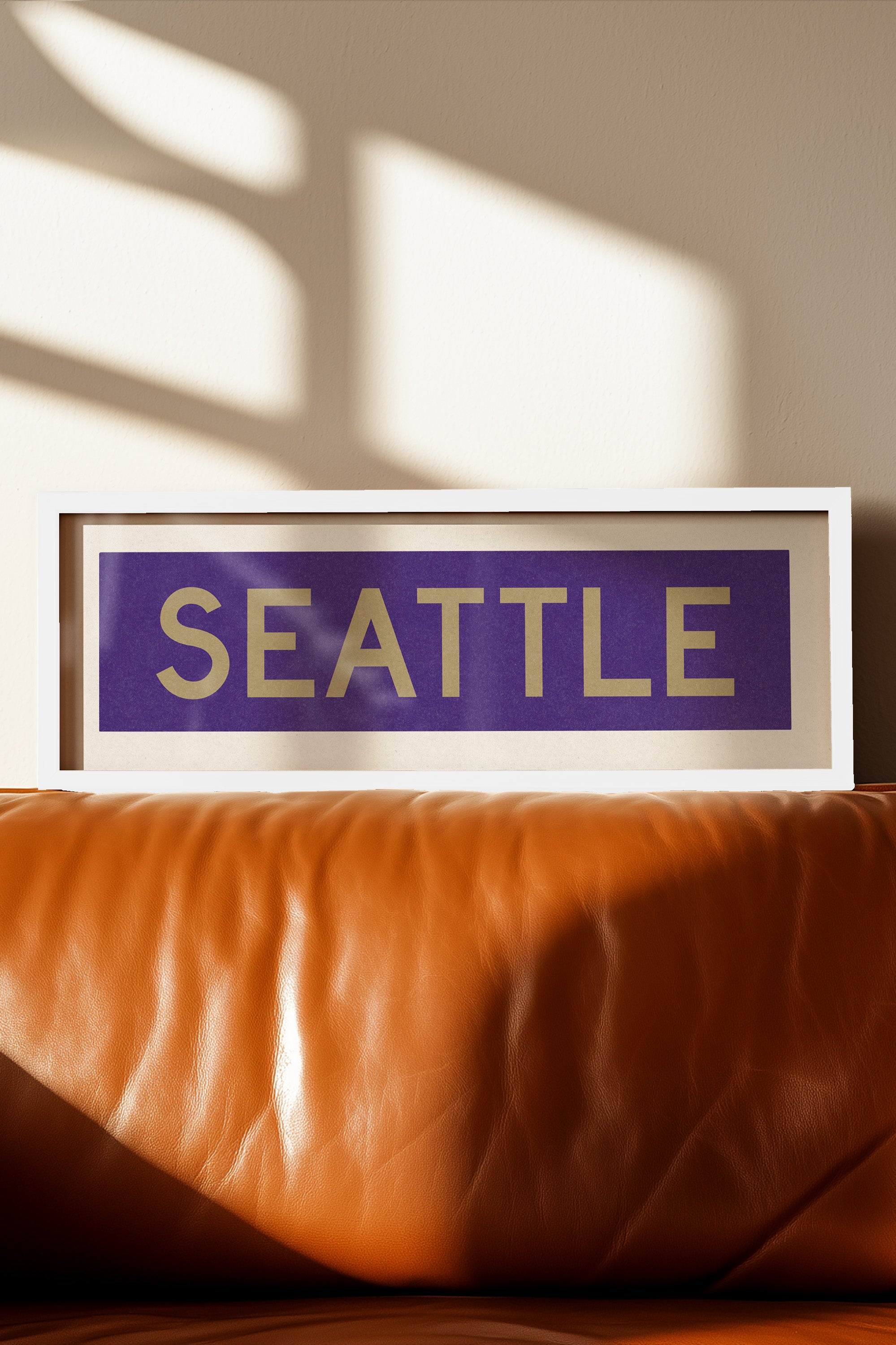 Framed Seattle Purple and Gold Bus Scroll - Tejas Country Club