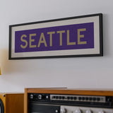 Framed Seattle Purple and Gold Bus Scroll - Tejas Country Club