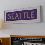 Framed Seattle Purple and Gold Bus Scroll - Tejas Country Club