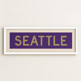 Framed Seattle Purple and Gold Bus Scroll - Tejas Country Club