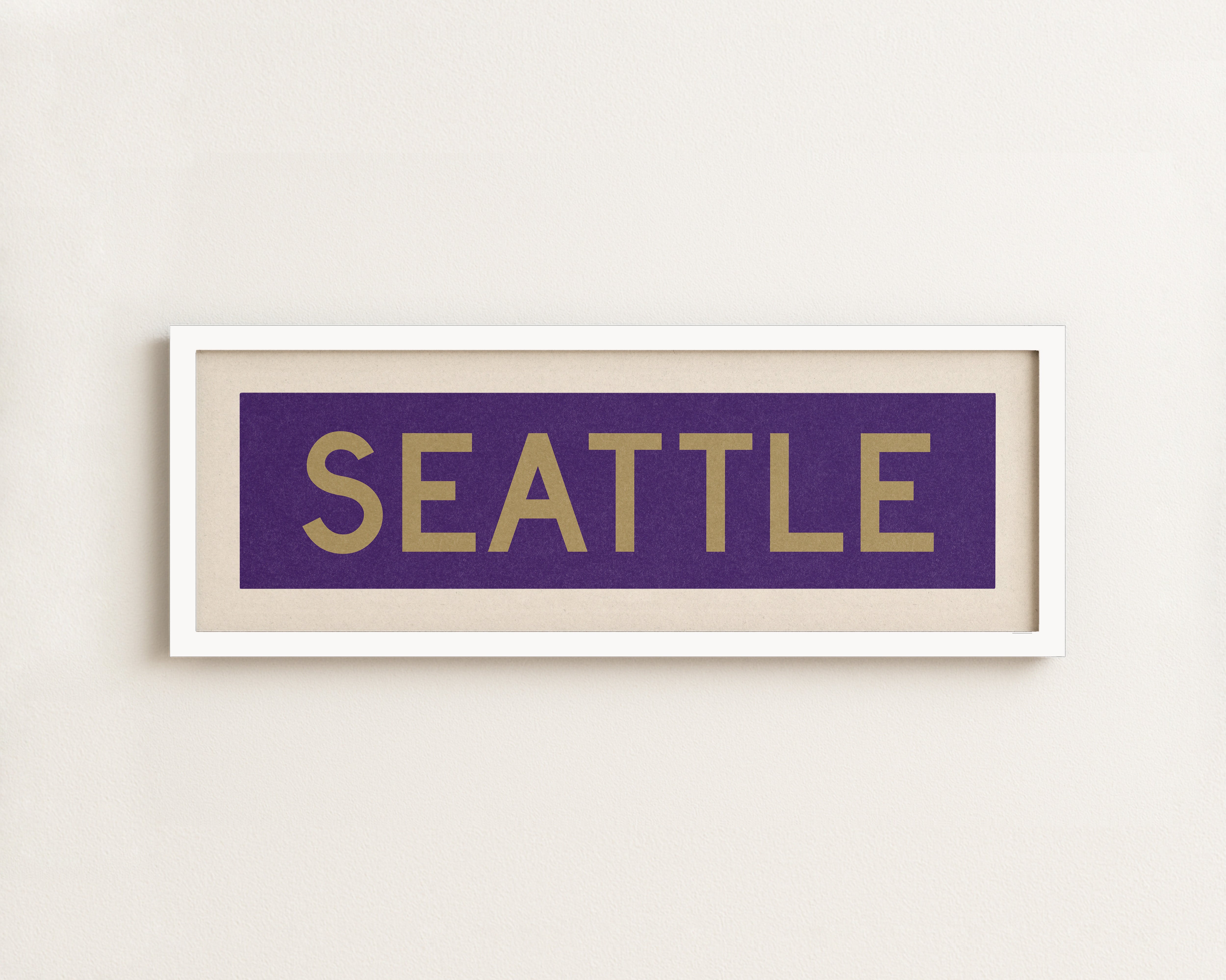 Framed Seattle Purple and Gold Bus Scroll - Tejas Country Club
