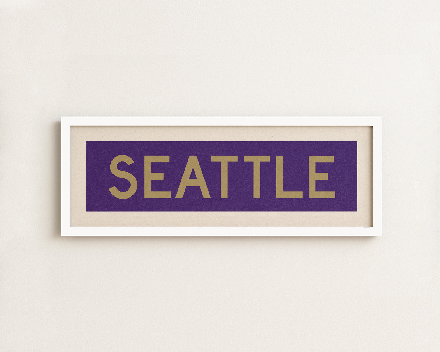 Framed Seattle Purple and Gold Bus Scroll