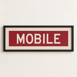 Framed Maroon Mobile Bus Scroll