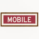 Framed Maroon Mobile Bus Scroll - Tejas Country Club