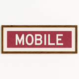 Framed Maroon Mobile Bus Scroll - Tejas Country Club