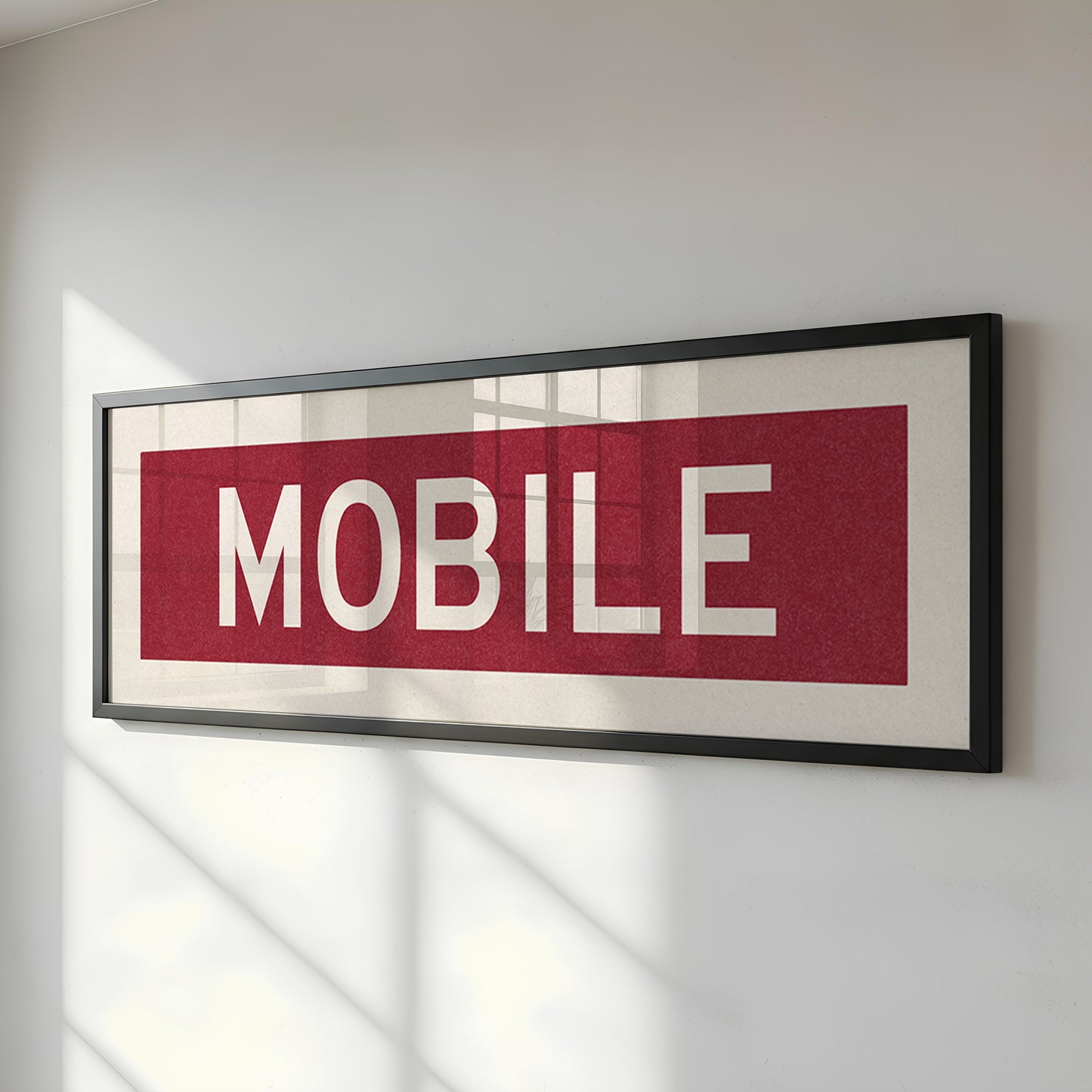 Framed Maroon Mobile Bus Scroll - Tejas Country Club