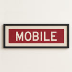 Framed Maroon Mobile Bus Scroll - Tejas Country Club