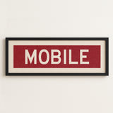 Framed Maroon Mobile Bus Scroll - Tejas Country Club